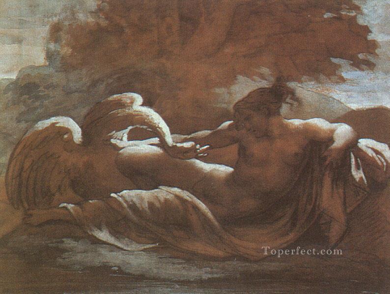 Leda and the swan Romanticist Theodore Gericault Oil Paintings